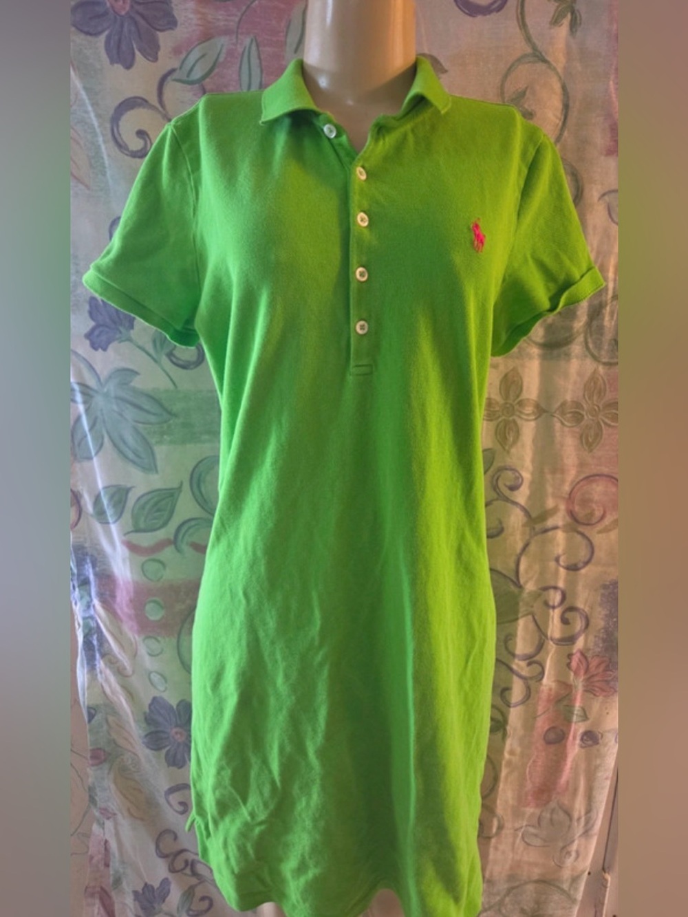 Ralph Lauren Lime Green Polo Dress size Xl /TG